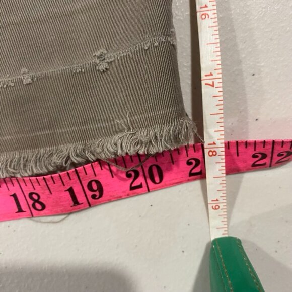 Old Navy Distressed Cotton Mini Skirt, Beige, Size 8 - Picture 9 of 12